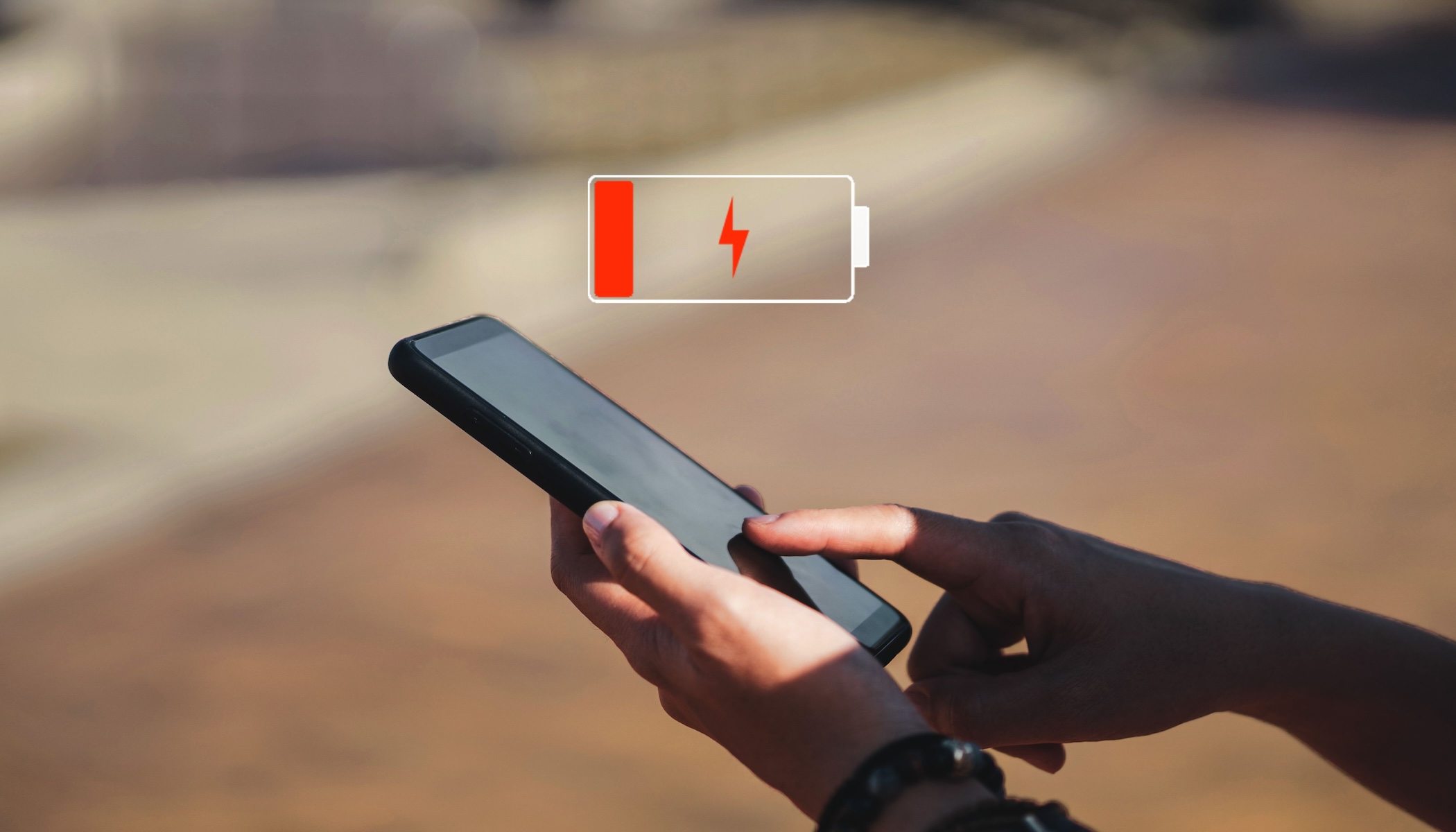 Phone with dead battery