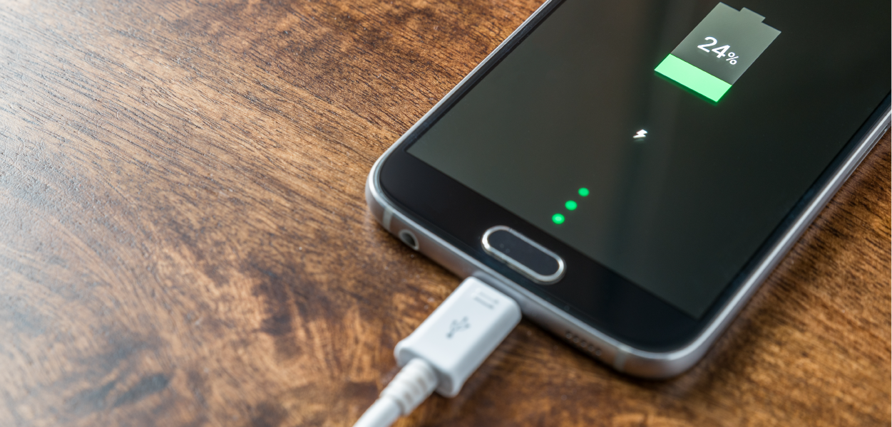 smart phone being charged